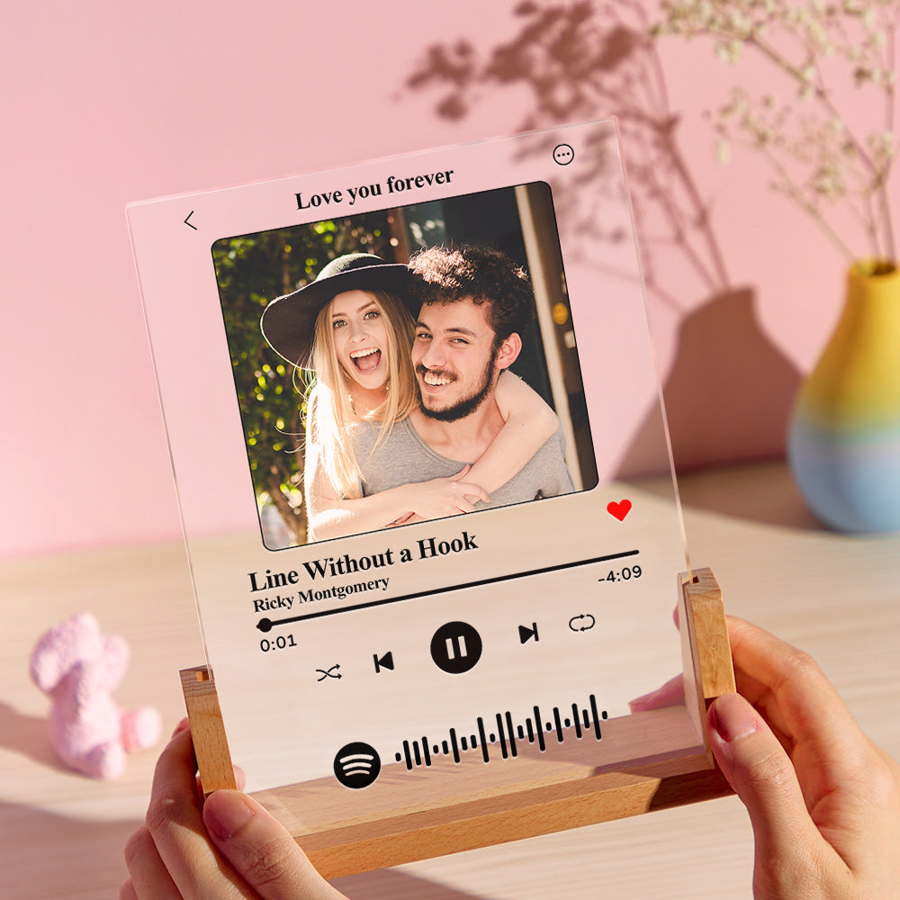 Spotify Code Colorful Photo Night Light Scannable Music Plaque Lamp Valentine's Day Gifts For Wife Husband