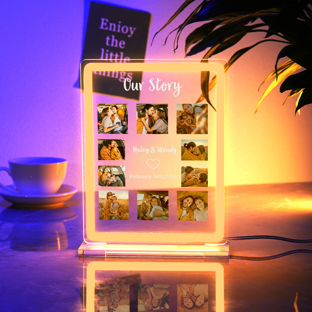 Multiple Picture Customization Colored Night Light Personalized Neon Light For Valentine's Day Gift