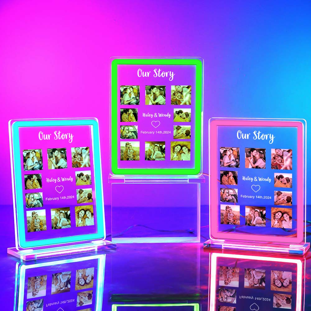 Multiple Picture Customization Colored Night Light Personalized Neon Light For Valentine's Day Gift