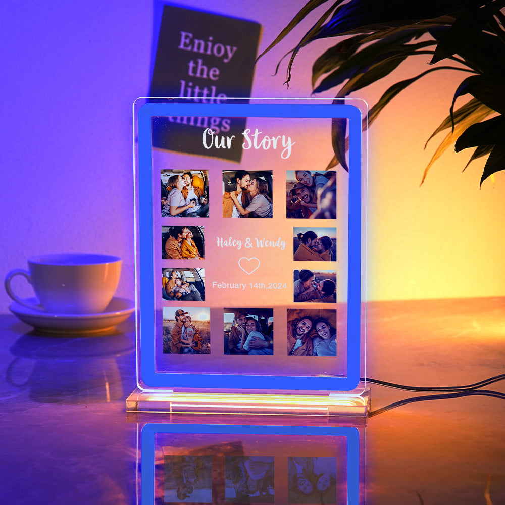 Multiple Picture Customization Colored Night Light Personalized Neon Light For Valentine's Day Gift