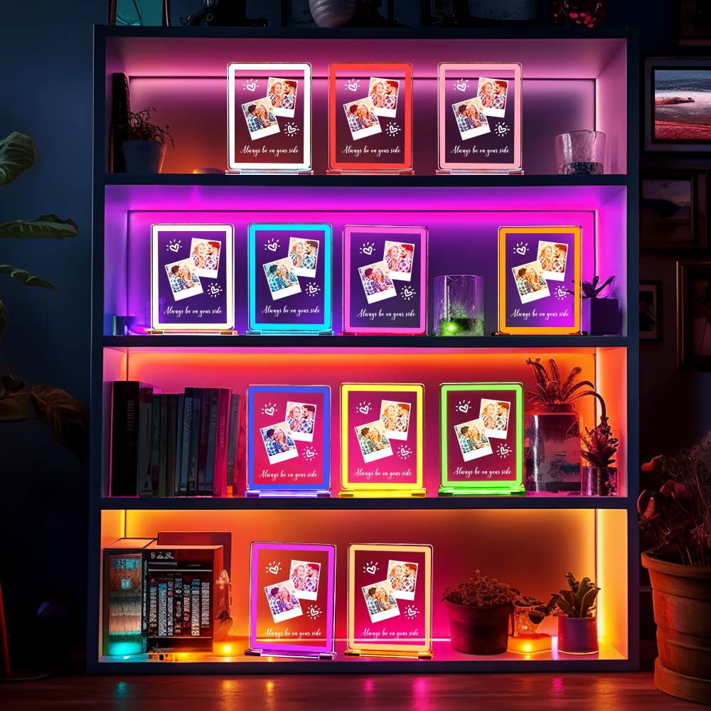 Custom Polaroid Photo Design Neon Night Light Colorful Acrylic Plaque Lamp Gifts For Couples