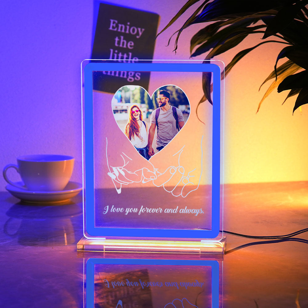 Valentines day outlets LED Night Light custom photo frame personalized night light wedding neon sign acrylic night light