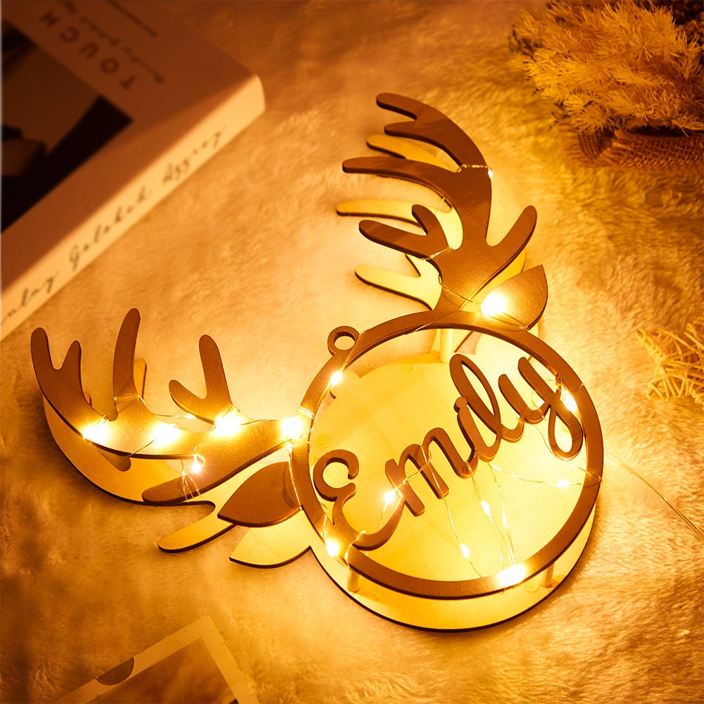 Custom Name Elk Lamp Personalized Bedroom Decoration Night Light