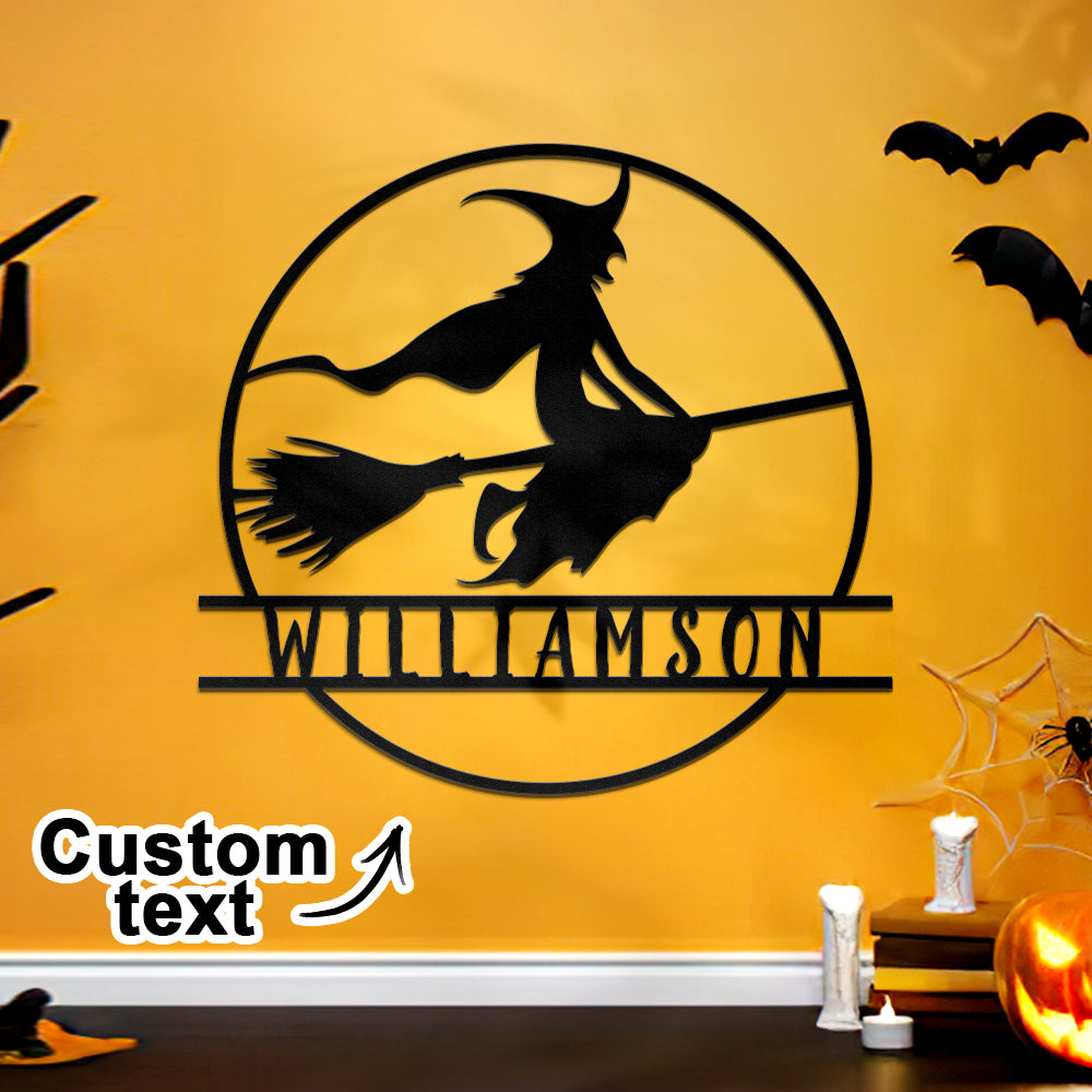Custom Name Night Light Personalized Halloween Witch Light Home Decor
