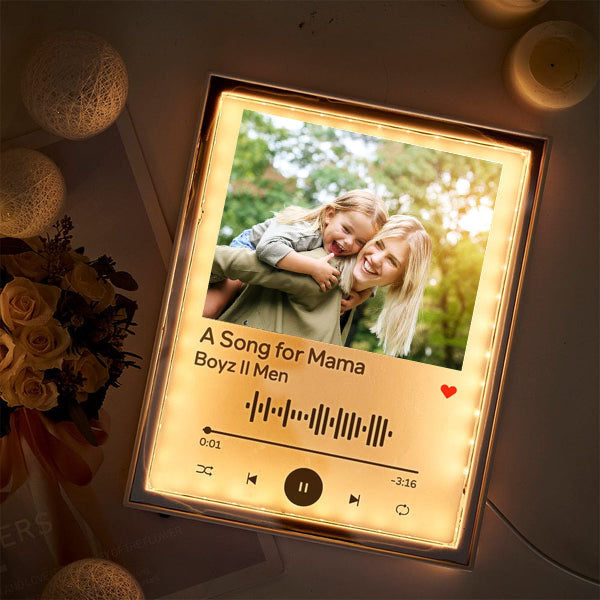 NEONIP-Personalized Night Light with Song Picture Frame Custom Music Code Night Light Mother's Day Gifts