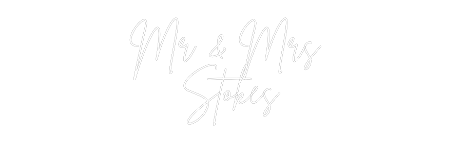 Custom Neon Signs Mr & Mrs 
St...