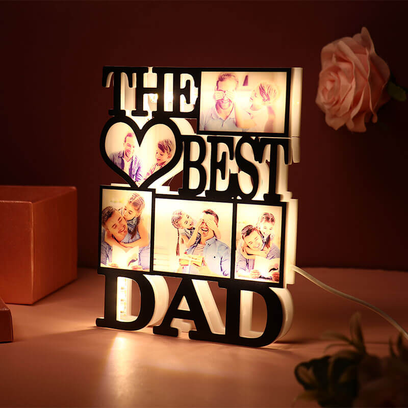 La migliore lampada da notte personalizzata con foto del papà come regalo per la festa del papà