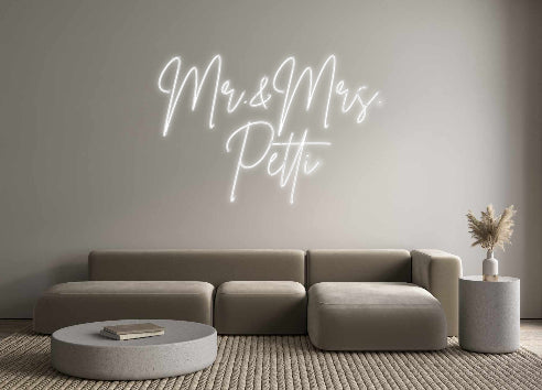 Insegne al neon personalizzate Mr.&amp;Mrs.
 P...