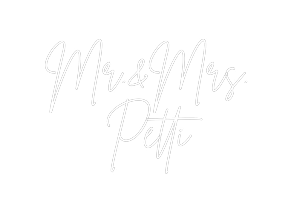 Insegne al neon personalizzate Mr.&amp;Mrs.
 P...