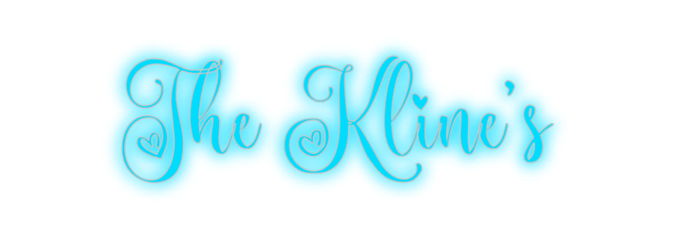 Insegne al neon personalizzate The Kline's