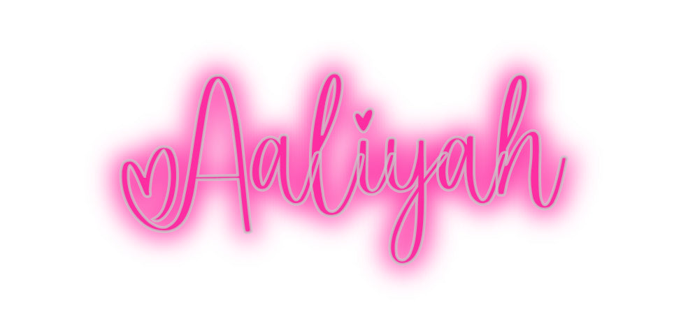 Custom Neon Signs Aaliyah