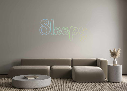 Insegne al neon personalizzate Sleepy