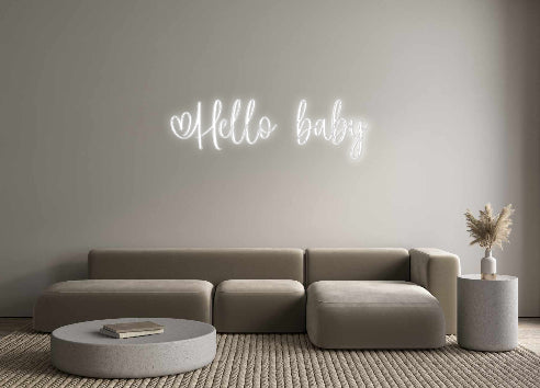 Custom Neon Signs Hello baby