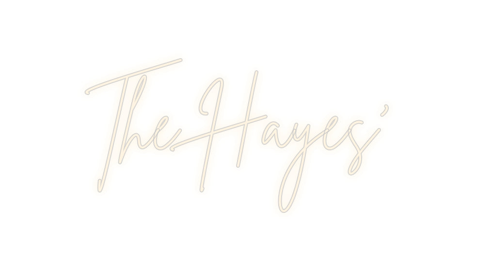 Insegne al neon personalizzate The Hayes'