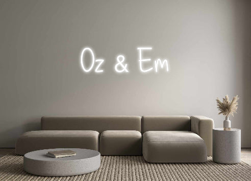 Insegne al neon personalizzate Oz &amp; Em