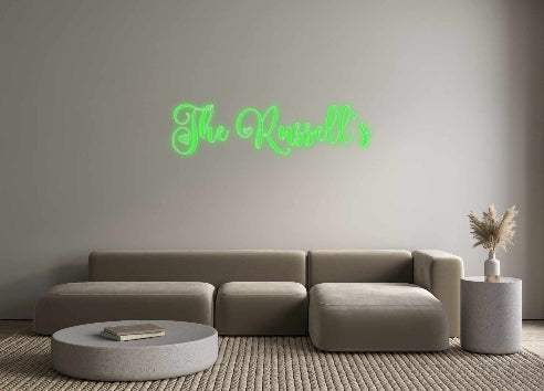 Insegne al neon personalizzate The Russell's