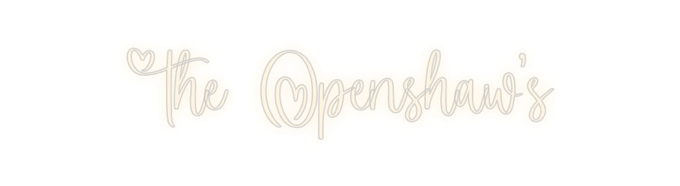 Insegne al neon personalizzate The Openshaw's