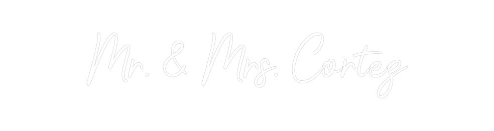 Insegne al neon personalizzate Mr. &amp; Mrs. Co...