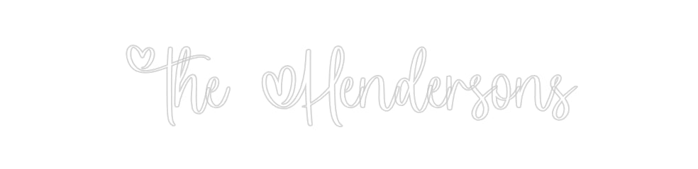 Insegne al neon personalizzate The Hendersons