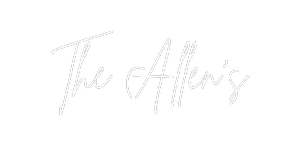 Insegne al neon personalizzate The Allen's