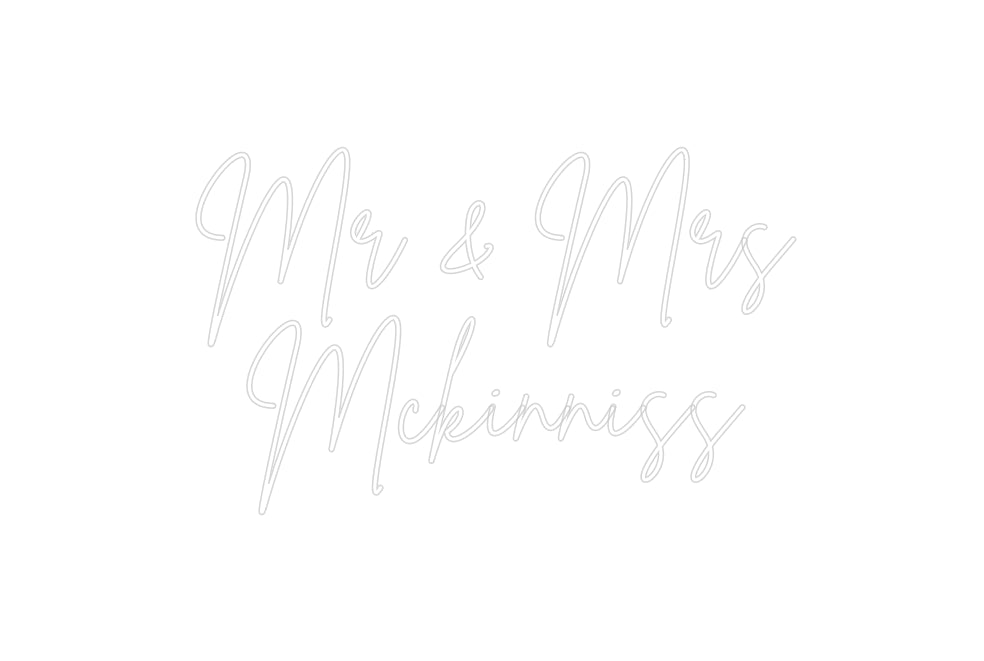 Insegne al neon personalizzate Mr &amp; Mrs
 Mc...