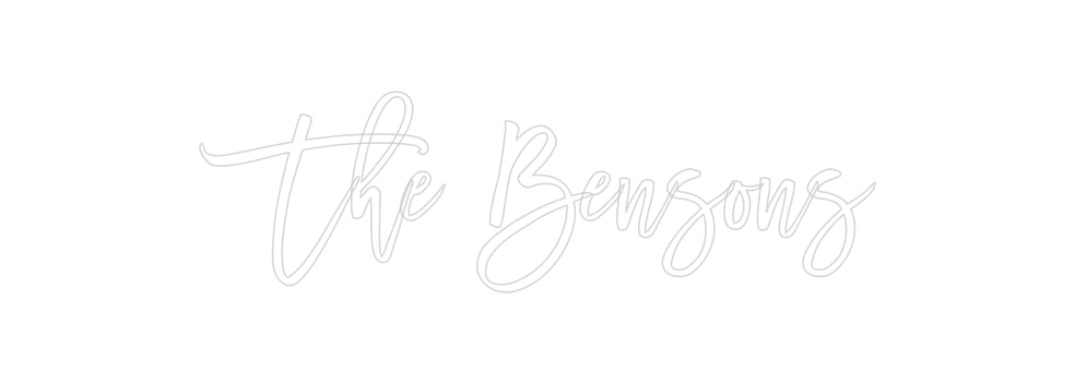 Insegne al neon personalizzate The Bensons