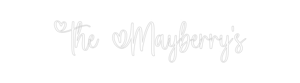 Insegne al neon personalizzate The Mayberry's