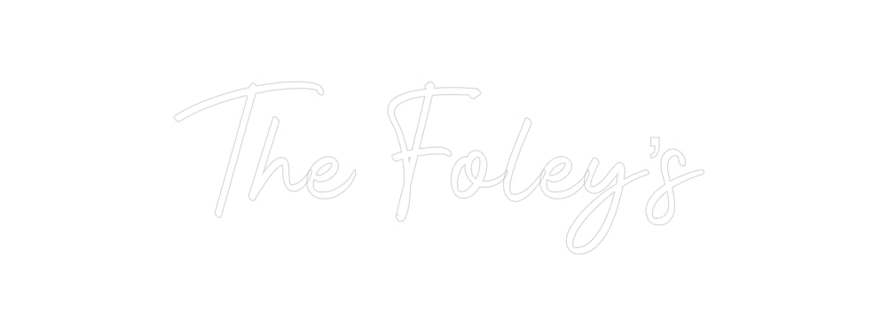 Insegne al neon personalizzate The Foley's