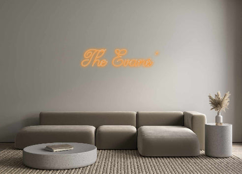 Insegne al neon personalizzate The Evans'