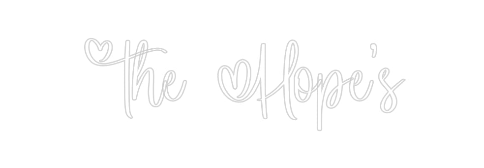 Insegne al neon personalizzate The Hope's