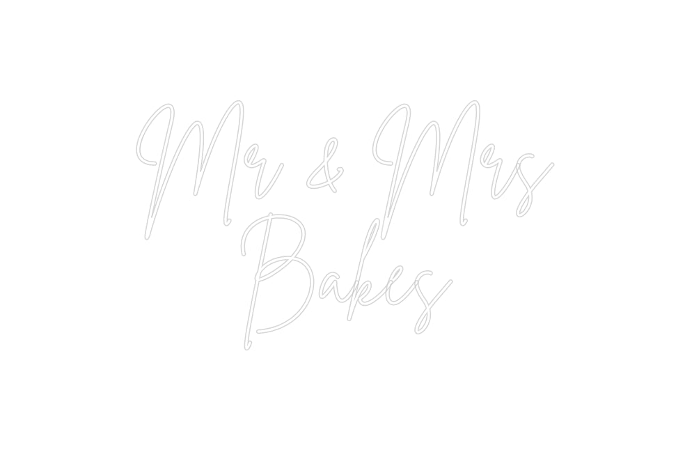 Insegne al neon personalizzate Mr &amp; Mrs
 Cuoce