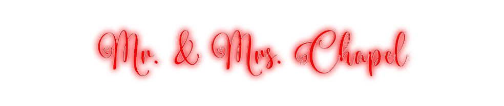 Insegne al neon personalizzate Mr. &amp; Mrs. Ch...