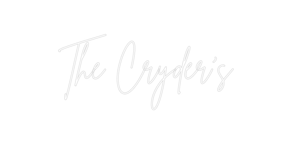 Custom Neon Signs The Cryder’s