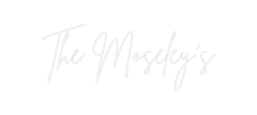 Insegne al neon personalizzate The Moseley's