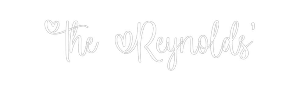 Insegne al neon personalizzate The Reynolds'