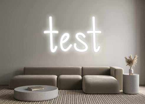 Test personalizzato delle insegne al neon