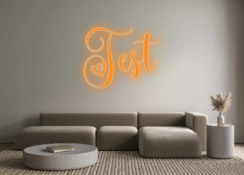 Test personalizzato delle insegne al neon