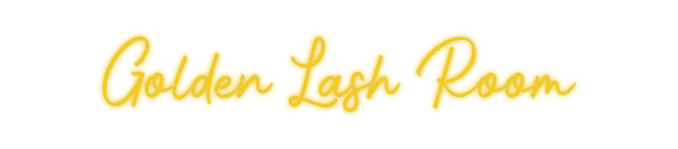 Custom Neon Signs Golden Lash R...