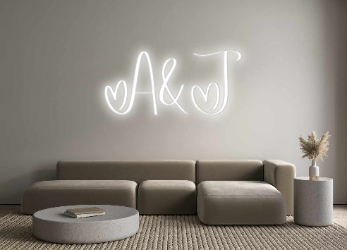 Insegne al neon personalizzate A&amp;J