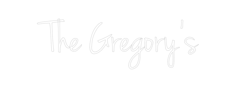 Insegne al neon personalizzate The Gregory's