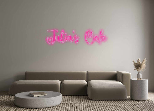 Insegne al neon personalizzate Julia's Cafe