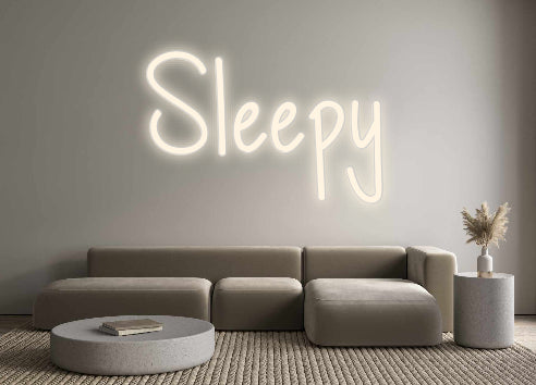 Insegne al neon personalizzate Sleepy