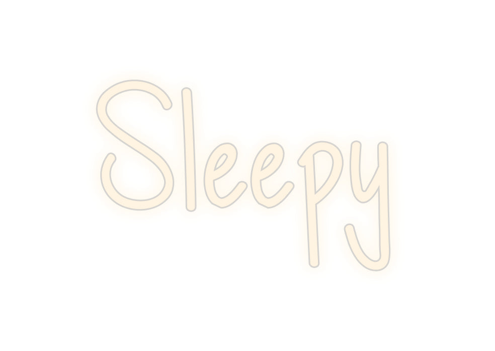 Insegne al neon personalizzate Sleepy