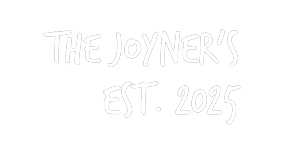 Insegne al neon personalizzate The JOYNER's...