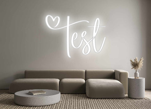 Test personalizzato delle insegne al neon