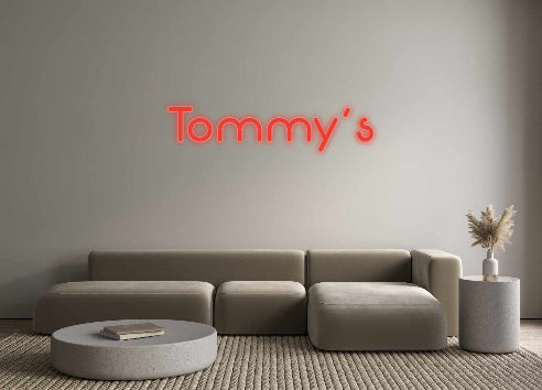 Insegne al neon personalizzate Tommy's