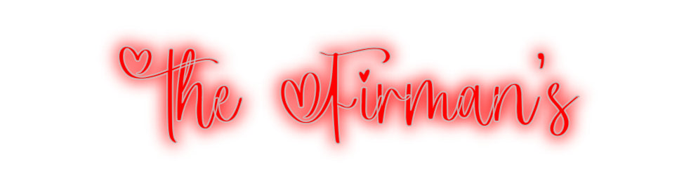 Insegne al neon personalizzate The Firman's