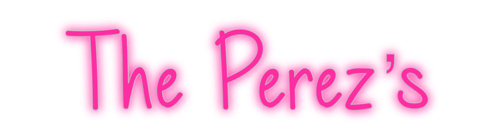 Insegne al neon personalizzate The Perez's