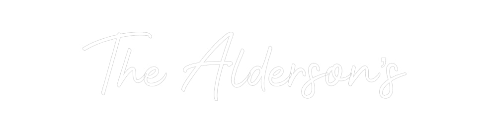 Insegne al neon personalizzate The Alderson's