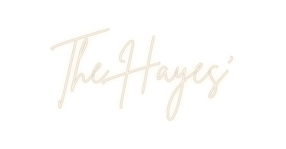 Insegne al neon personalizzate The Hayes'